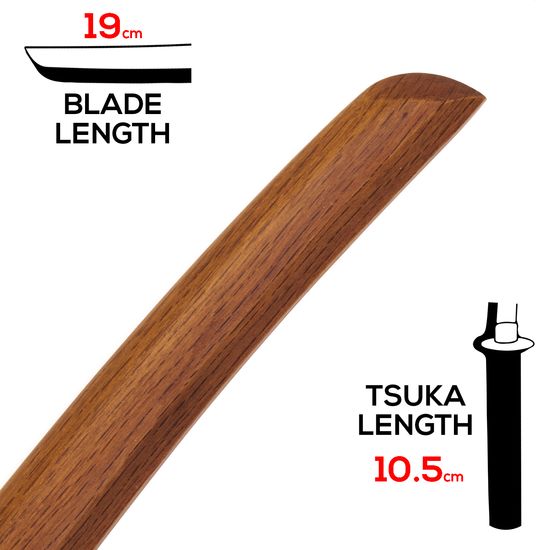 Natural Oak Tanto - Length